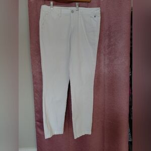 Anthropologie Pilcro and the Letterpress White Flat Front Cotton Chino Pants